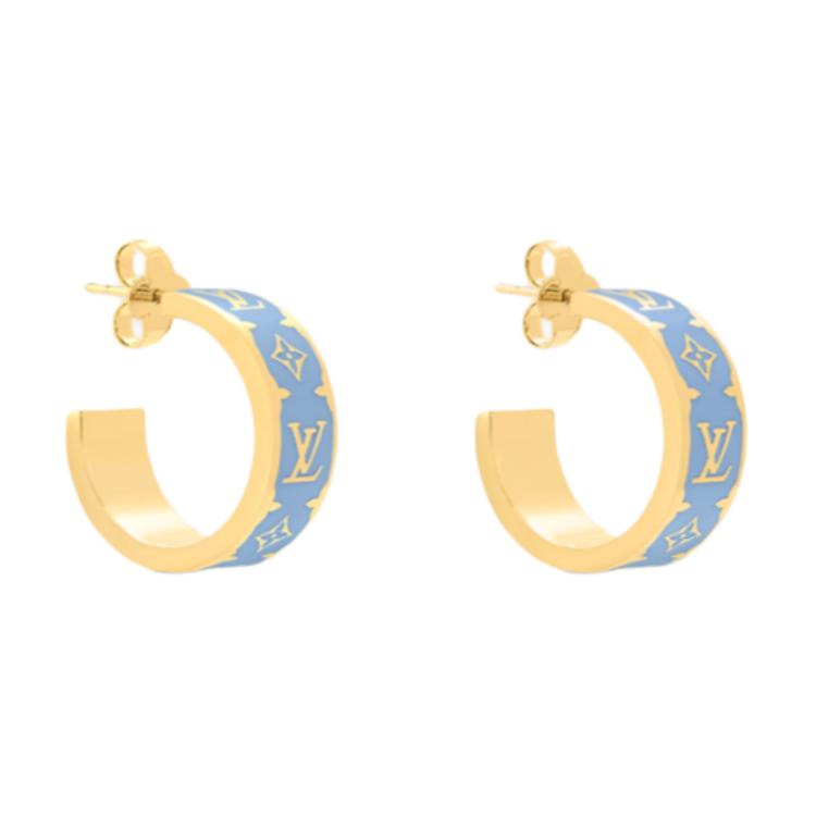 LOUIS VUITTON M02148 Nanogram Enamel Earrings