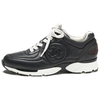 CHANEL Low-Top Casual Shoes Women's Black Gray Color