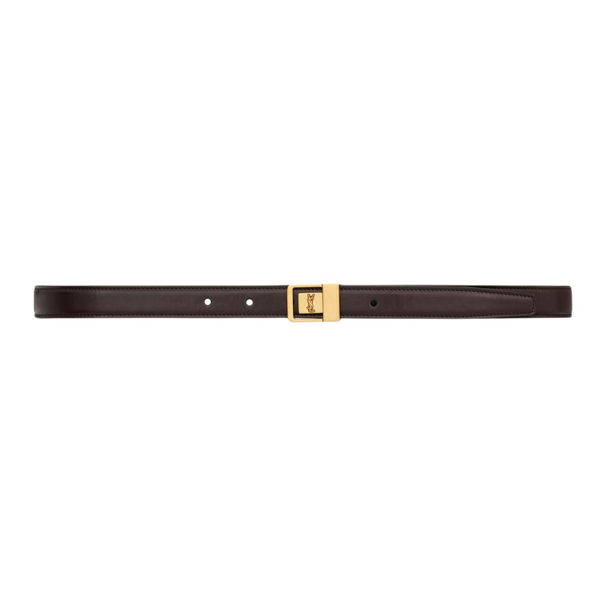 SAINT LAURENT - Leather Belts Women's Brown Width: 2CM