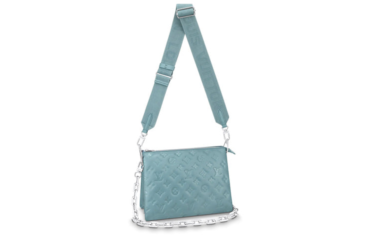 LOUIS VUITTON Coussin Pm Monogram Embossed Blue/Red