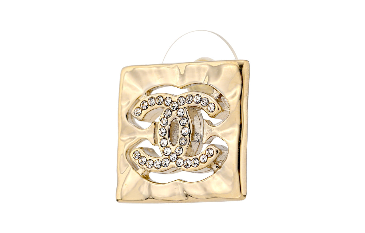 CHANEL Stud Earrings Women's Gold