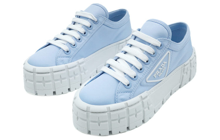 PRADA Double Wheel Re nylon Gabardine Sneakers 'Blue' Women's