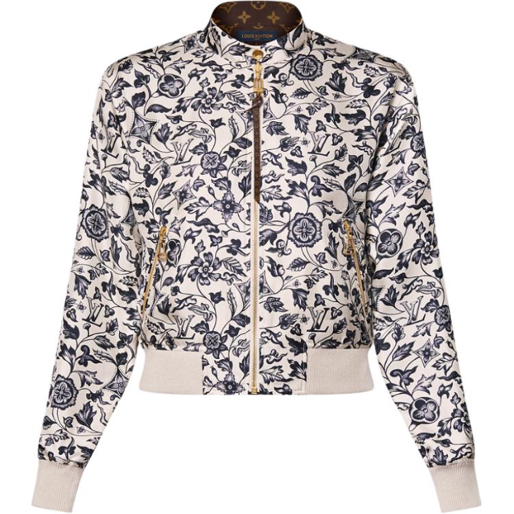 LOUIS VUITTON Reversible Botanical Print Bomber Jacket
