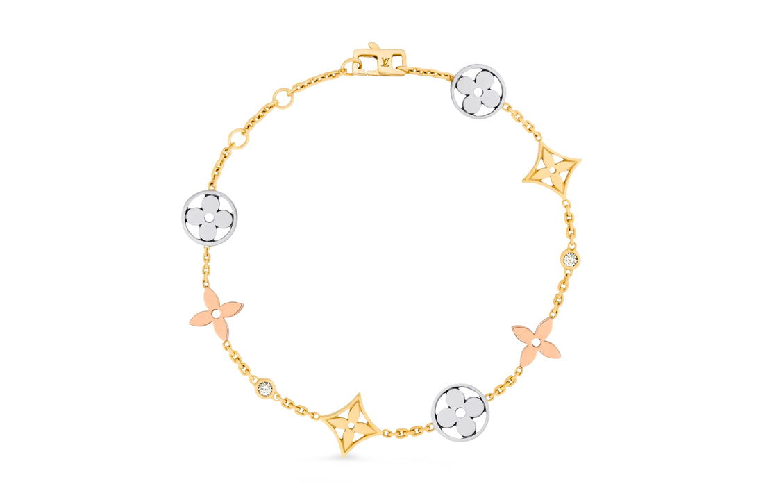LOUIS VUITTON Idylle Blossom Bracelet 3 Golds And Diamonds