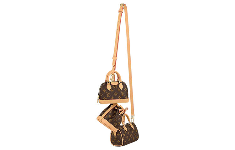 LOUIS VUITTON Trio Mini Icones Monogram Bag Brown