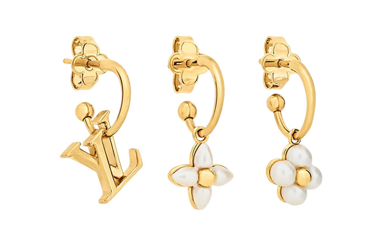 LOUIS VUITTON Lv Floragram Earrings