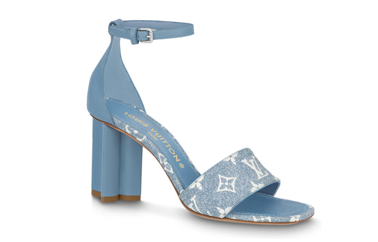 LOUIS VUITTON Silhouette Strap Sandals Women's Blue