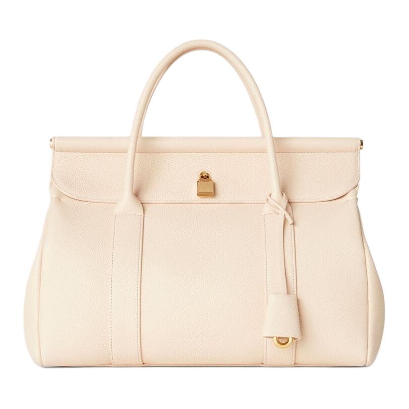 Loro Piana Cow Leather Handbag Women's Cream Honey & Sun Gold