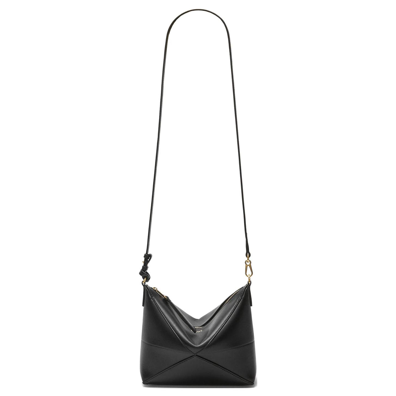 LOEWE Cow Leather Crossbody Handbag Shoulder Bag Women's Black