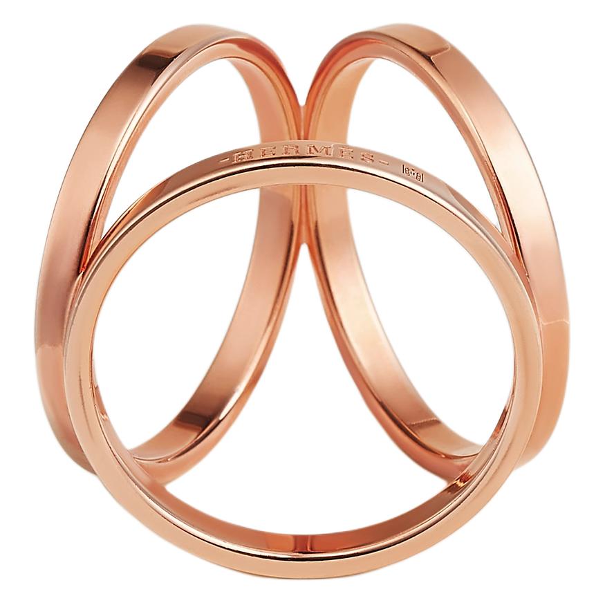 HERMES Silk Scarf Clip Women's Gold