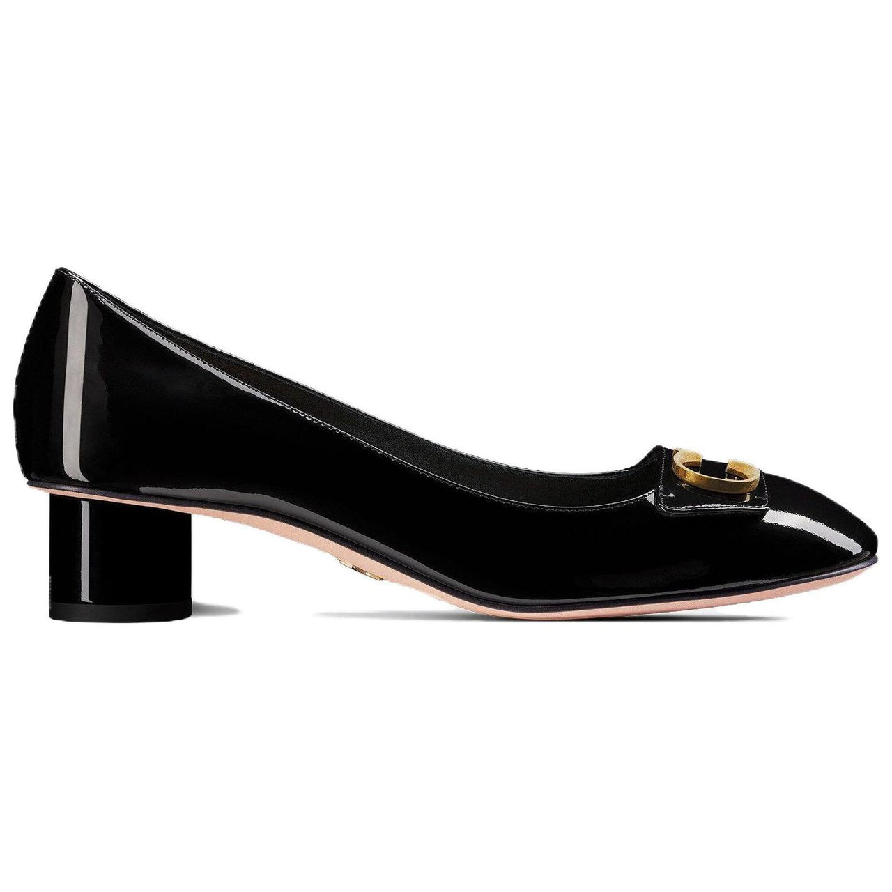 DIOR C'est Dior Chunky Heel High Heels 3.5cm Women's Black