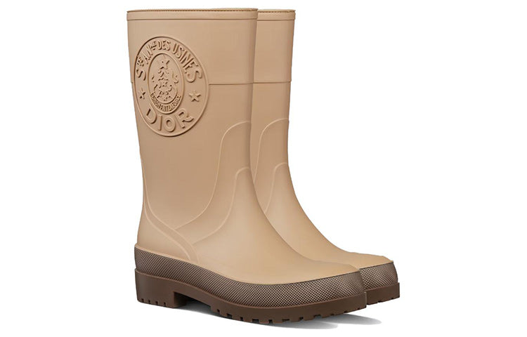 DIOR Diorunion Ankle Boots 3cm Women's Beige