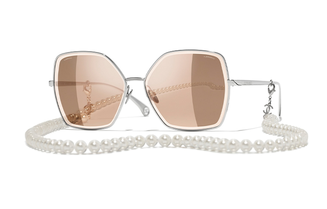 CHANEL Sunglasses Women's Pink Gold