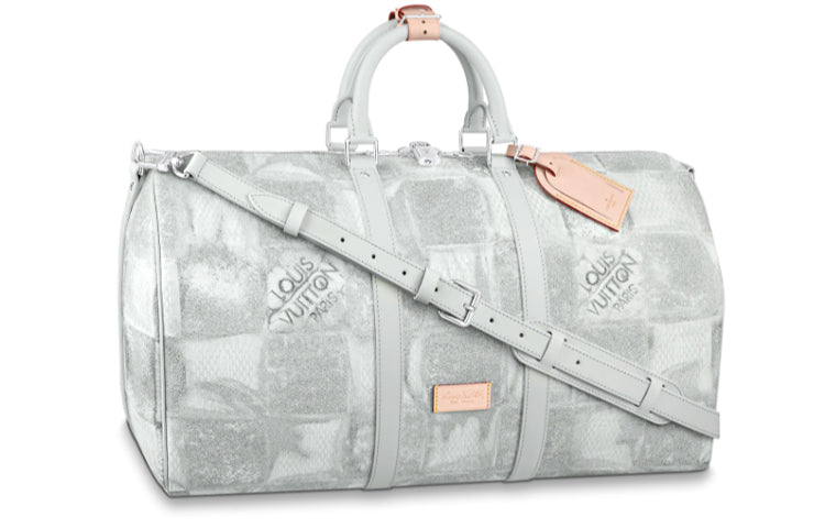 LOUIS VUITTON Keepall Bandouliere 50 Light Grey