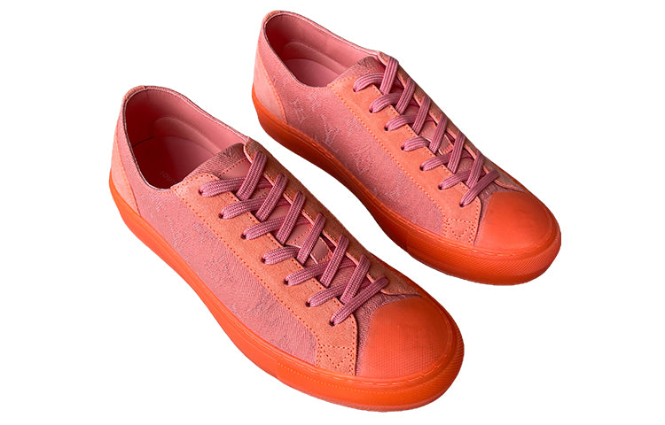 LOUIS VUITTON Wear-Resistant Low-Top Skateboard Shoes Men's Orange