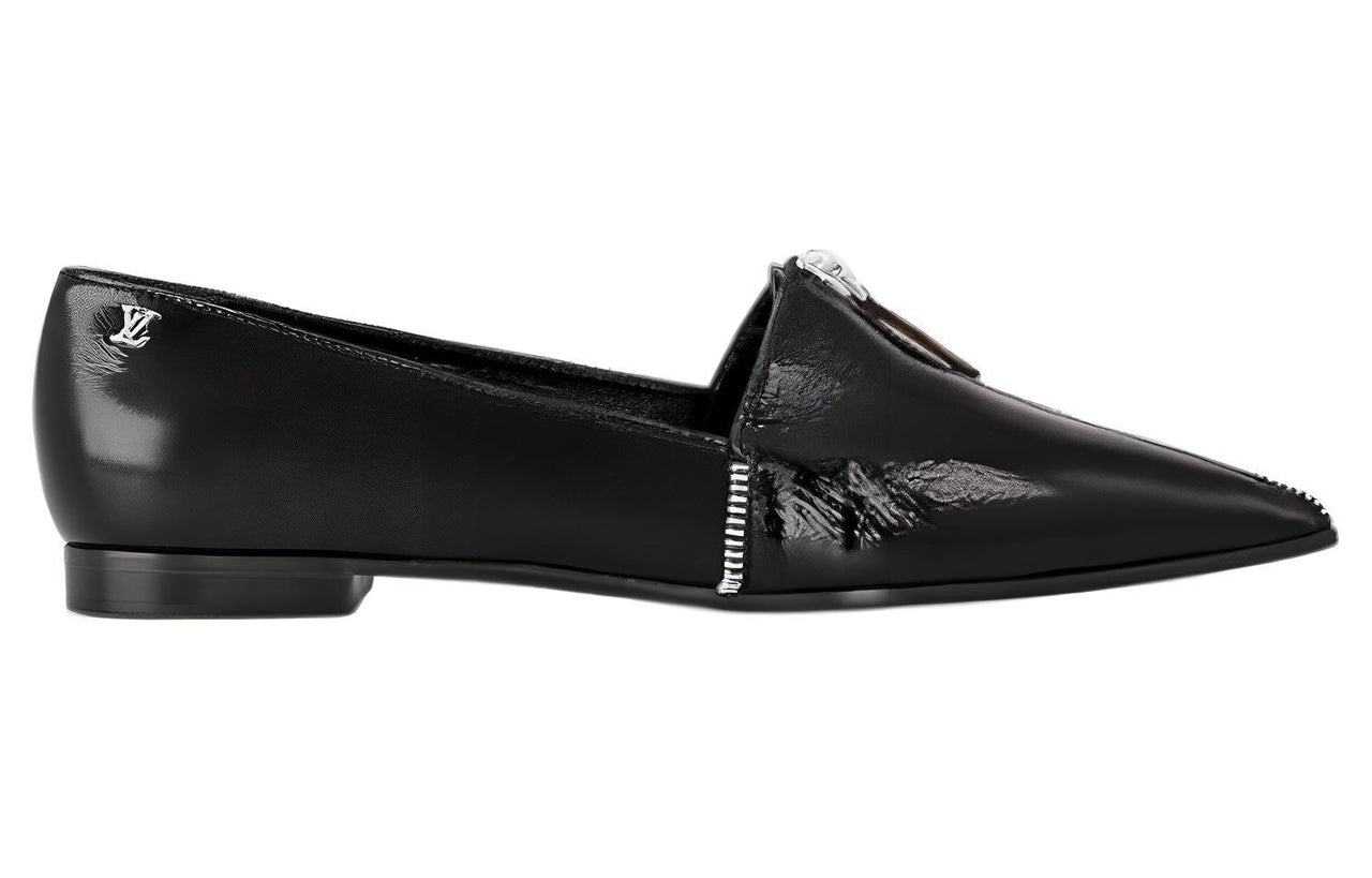 LOUIS VUITTON Zippy Casual Single Shoes Women's Black