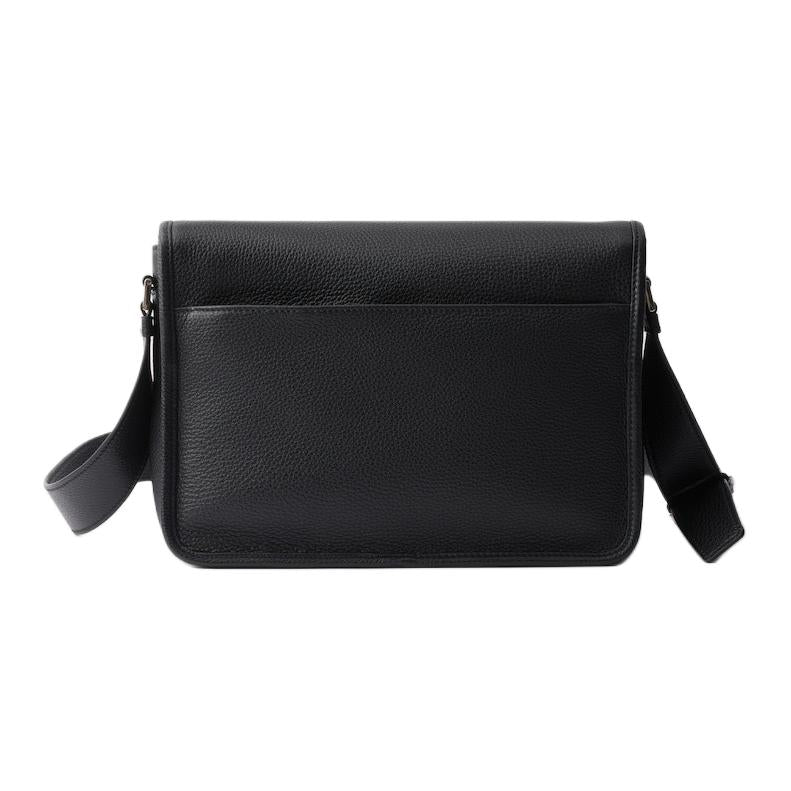 PRADA Calfskin Shoulder Bag Men's Black