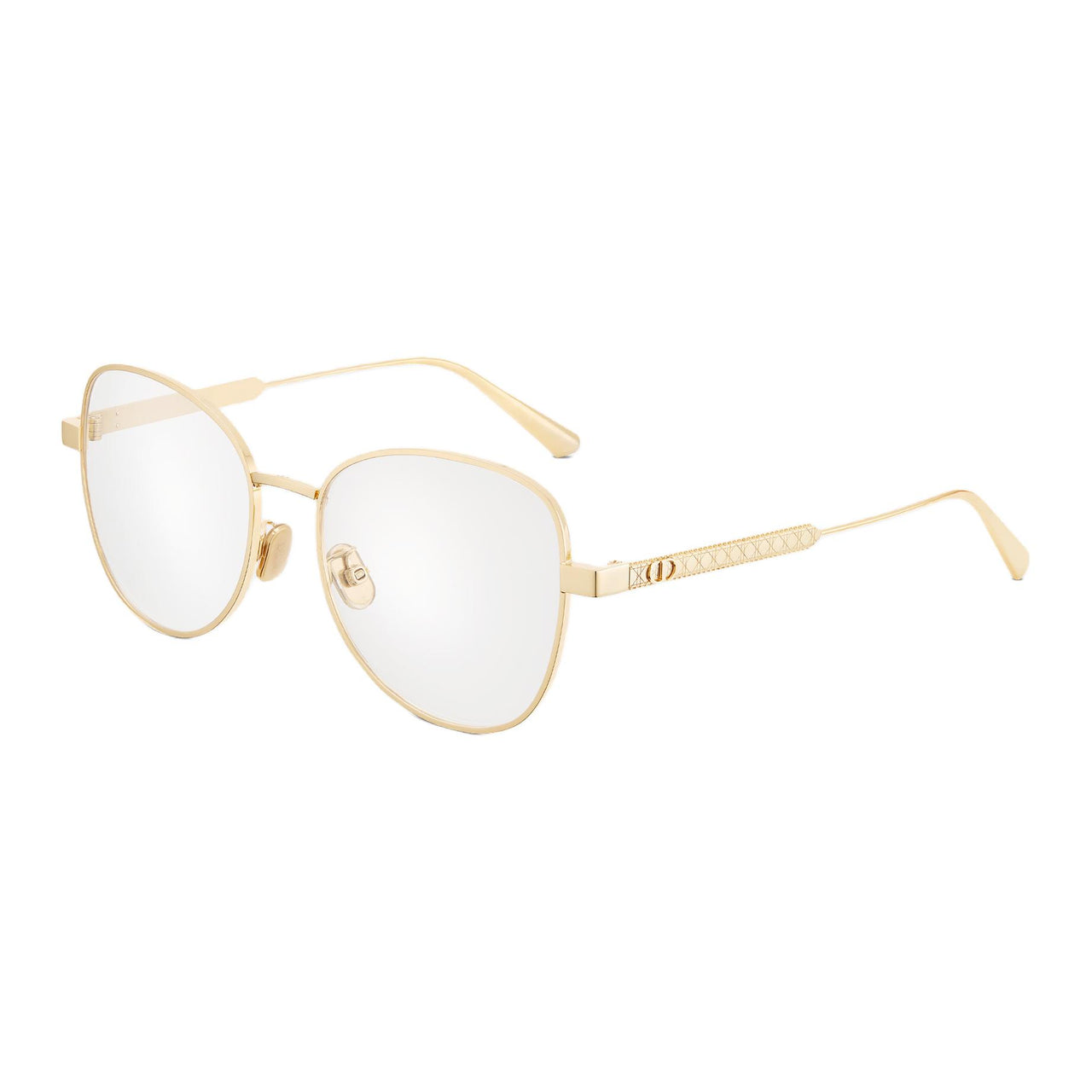 DIOR Metal Butterfly Eyeglass Frames Unisex Gold