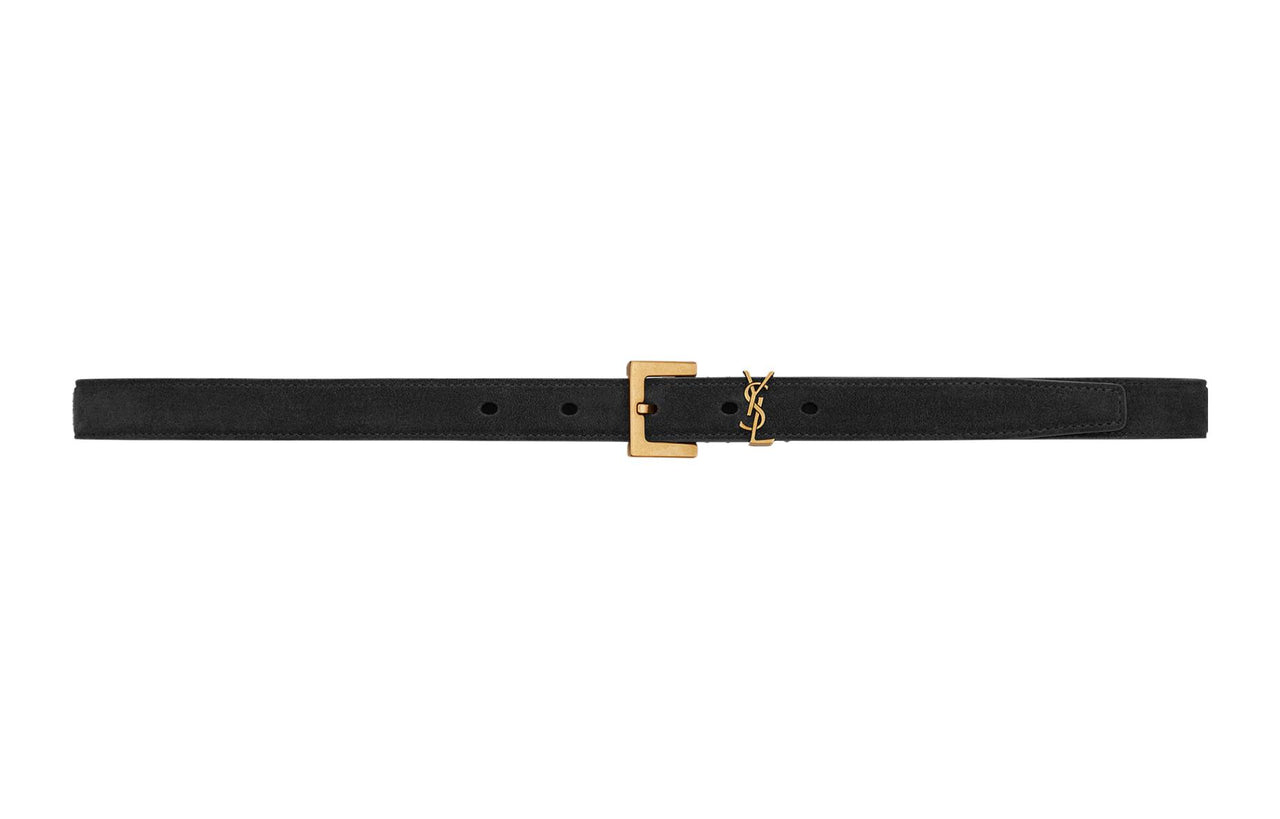 SAINT LAURENT Logo Plaque Belt