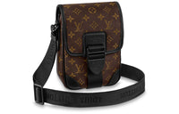 LOUIS VUITTON Archy Coated Canvas Messenger Bag, Crossbody Bag, Shoulder Bag Small Size Men's Brown