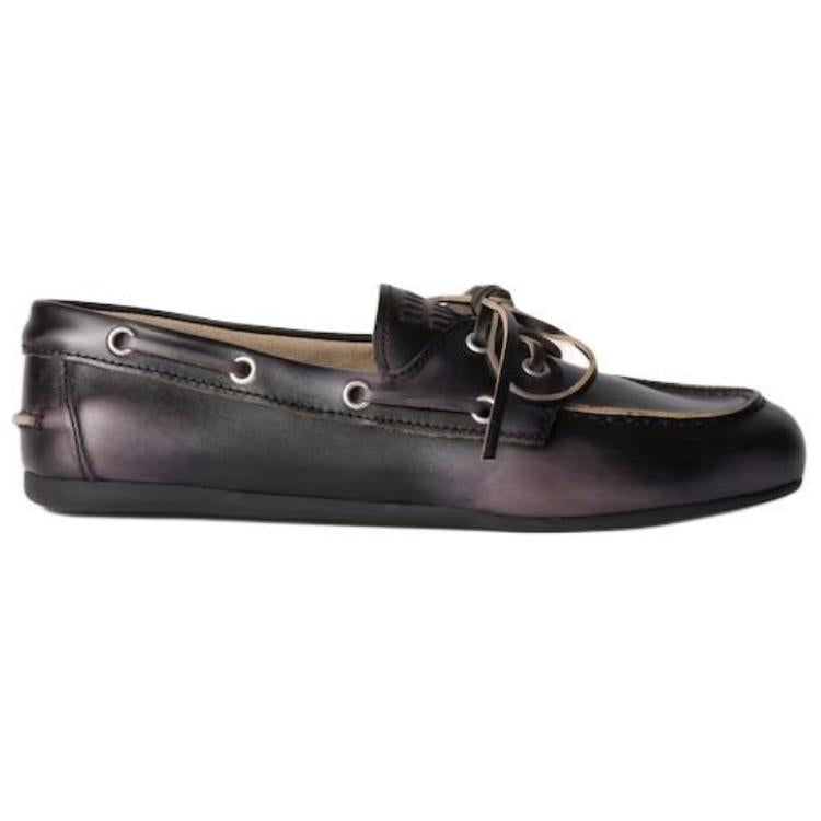 MIU MIU Casual Single Shoes Women's Black Brown