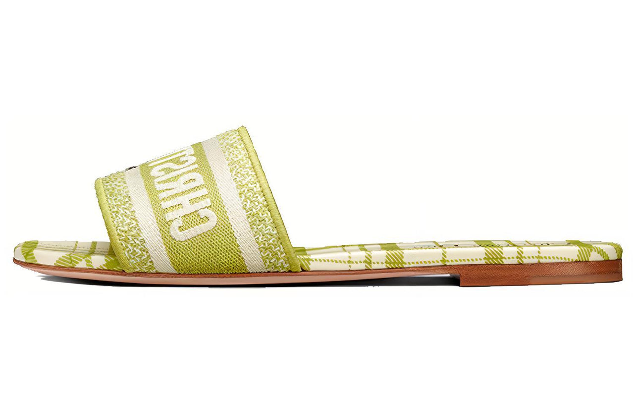 DIOR Dway Stylish Sandals Women's Green Yellow