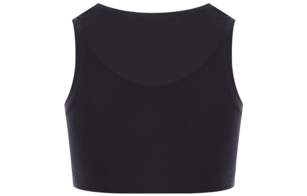 LOEWE Cropped Cotton Anagram Tank Top Black/White