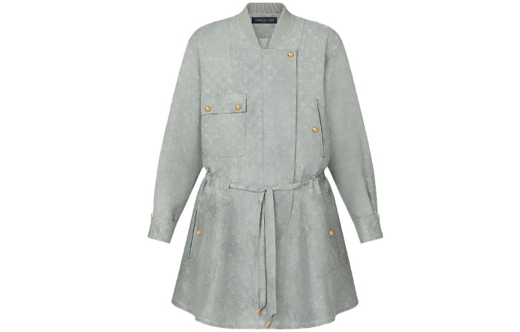 LOUIS VUITTON FW21 Long-Sleeved Dresses Women's Green