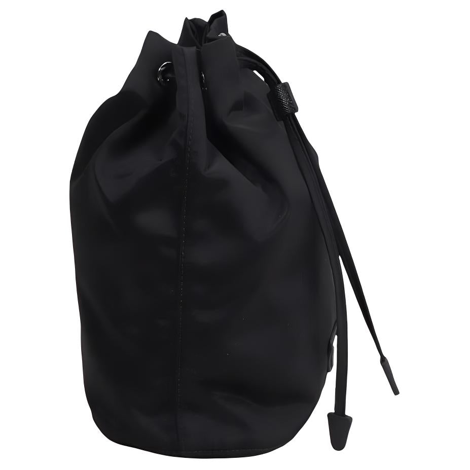 PRADA Nylon Makeup Bag, Toiletry Bag, Bucket Bag, Handbag Small Size Unisex Black