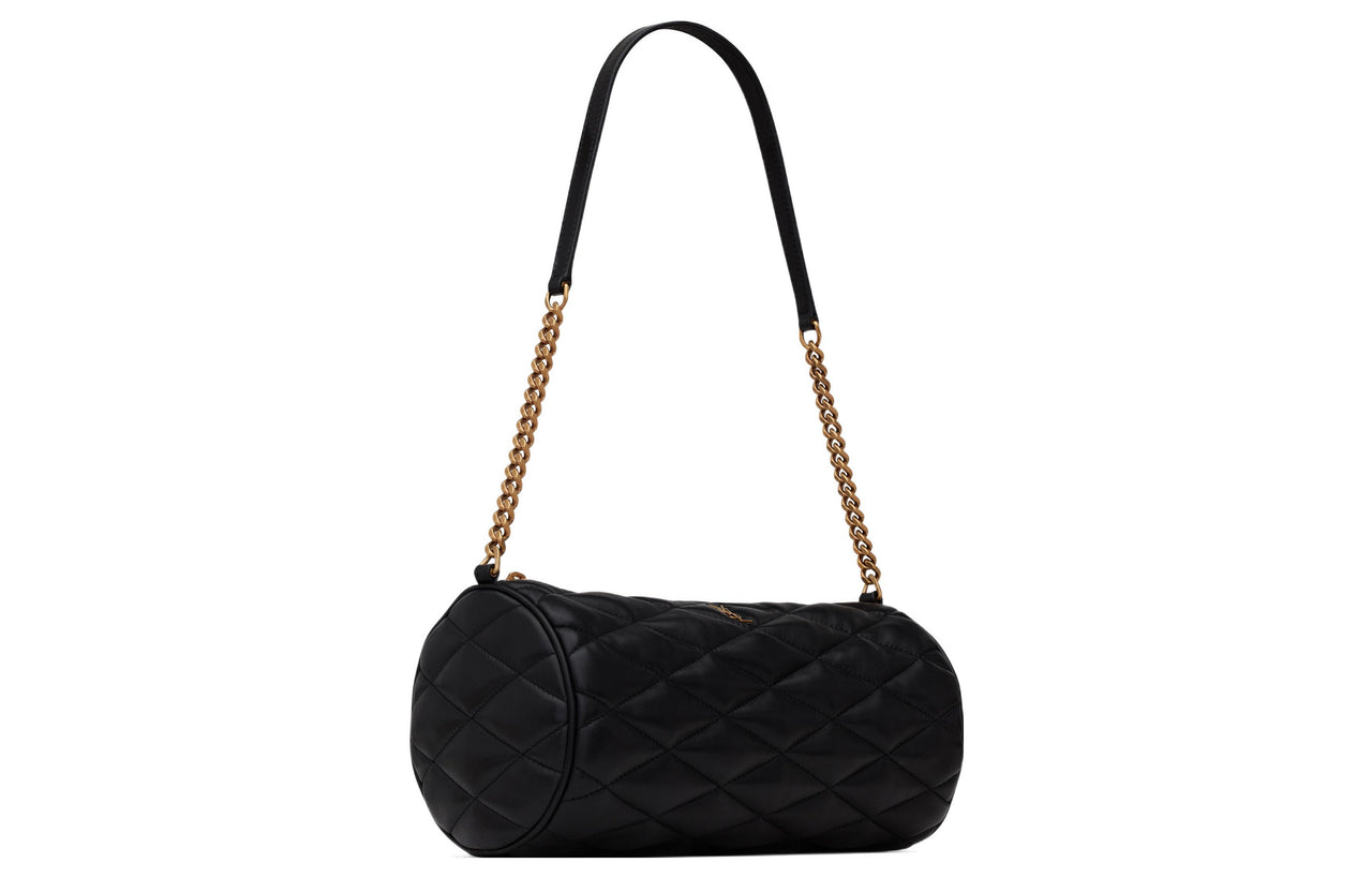 SAINT LAURENT Sheepskin Cylinder Bag Shoulder Bag Handbag Shoulder Bag Women's Black