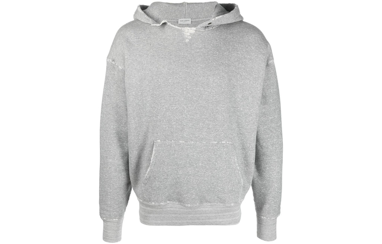 SAINT LAURENT Université Distressed effect Marl Hoodie