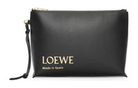 LOEWE Napa Calf Leather Clutch Women's Black