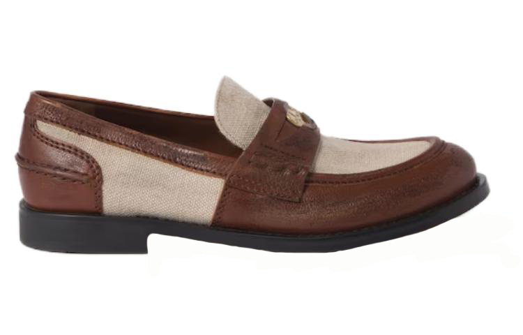 MIU MIU Penny-appliqué Panelled Loafers