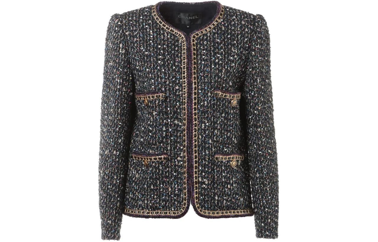 CHANEL Jacket Women's Dark Blue
