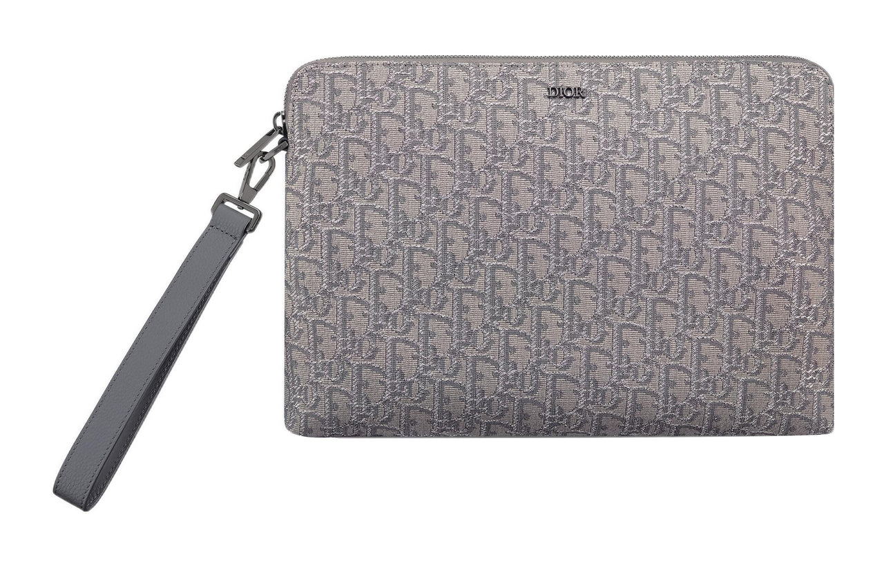 DIOR Fabric Clutch Regular Men's Gray