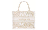 DIOR BookTote Embroidery Tote Bag Shopping Bag Shoulder Bag Handbag Small Size Women's Gold