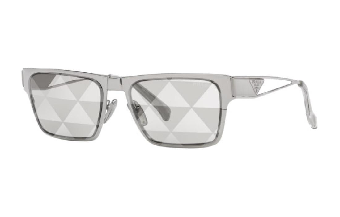 PRADA Metal Rectangular Sunglasses Men's Silver