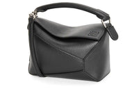 LOEWE Puzzle Cow Leather Handbag, Shoulder Bag, Crossbody Bag Mini Women's Black