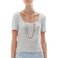 CHANEL T-Shirts Women's Gray