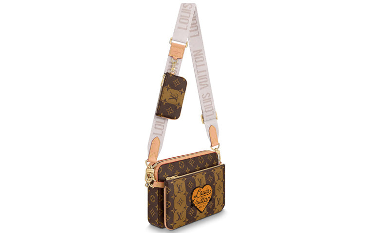 LOUIS VUITTON X Nigo Trio Messenger Monogram Stripes Brown