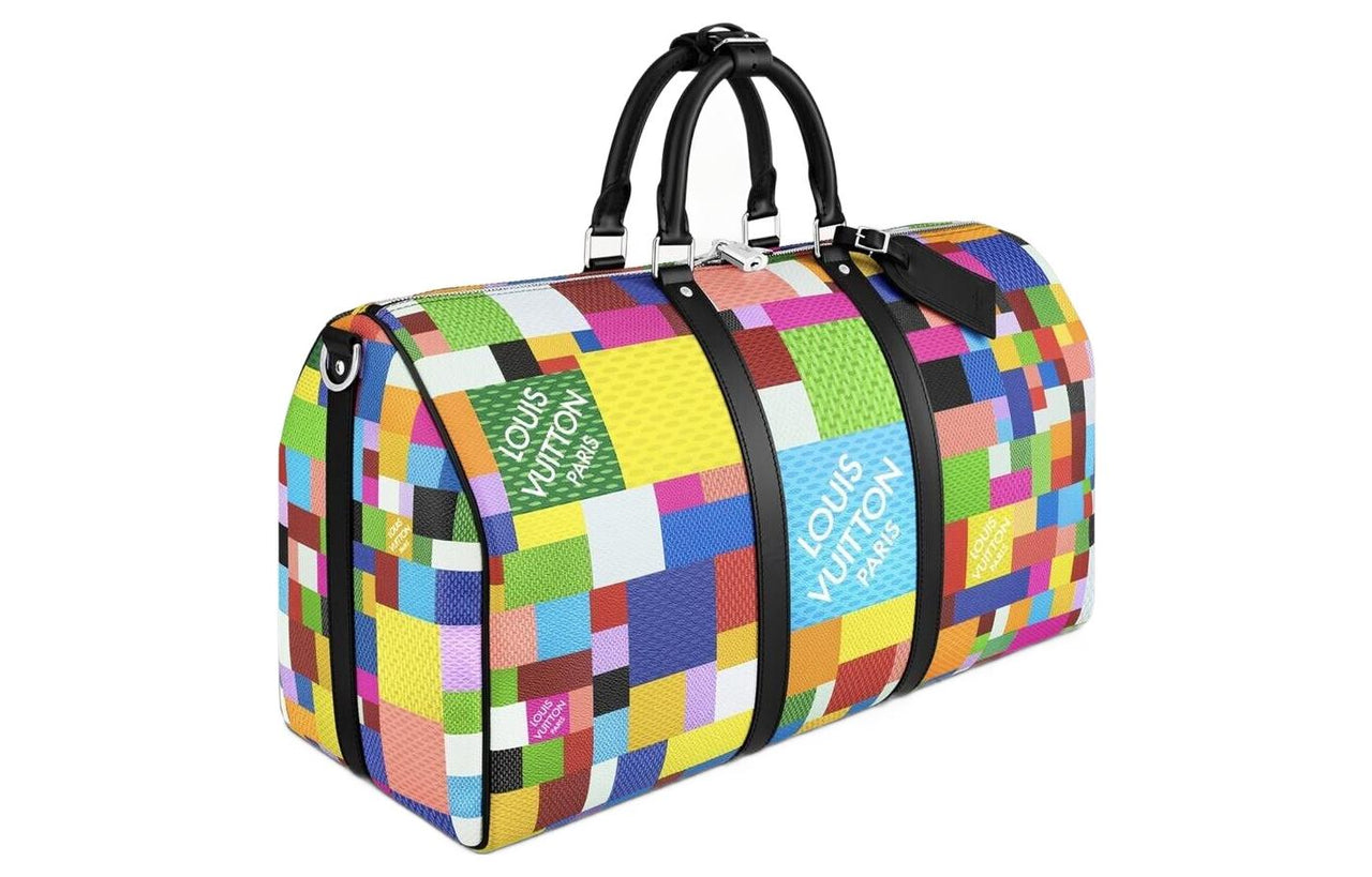 LOUIS VUITTON Keepall Bandouliere 50 Damier Graphite 3D Multicolor