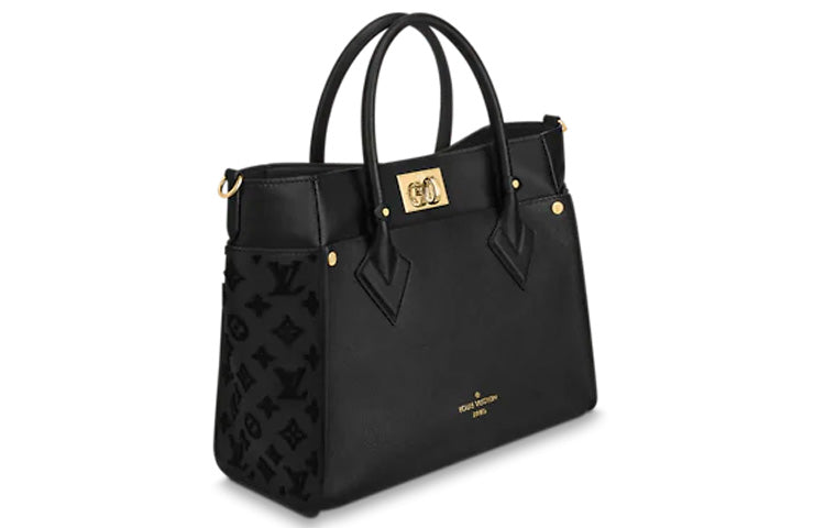 LOUIS VUITTON On My Side Calfskin Tote Bag Shopping Bag Shoulder Bag Crossbody Bag Handbag Large Size Women's Black