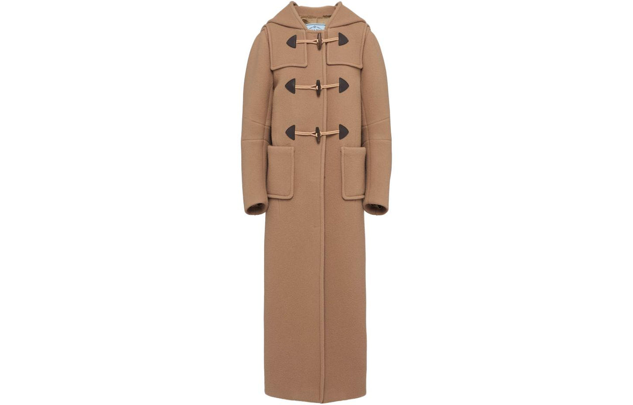 PRADA Coats Women's Camel Brown