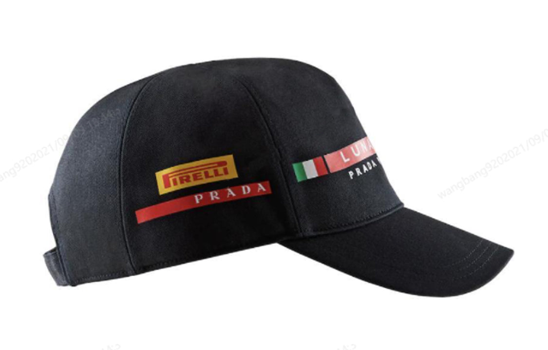 PRADA Street Style Peaked Cap Black