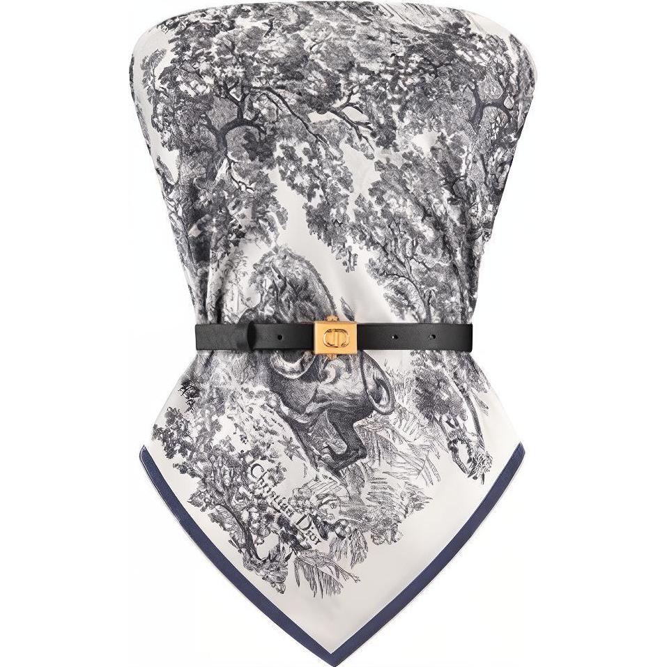 DIOR Quarterly New Products Strapless Tops Women's Navy