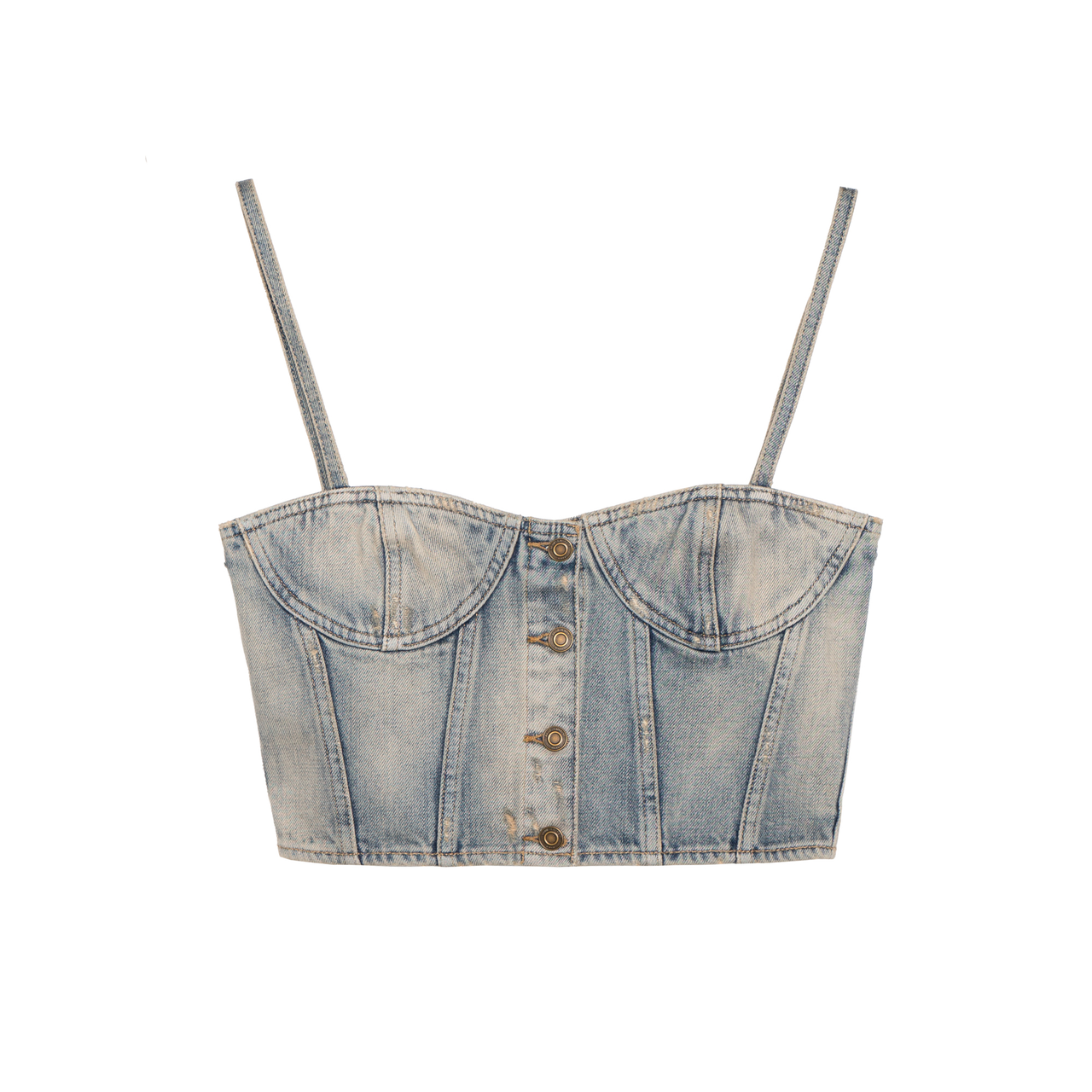 SAINT LAURENT SS22 Camisole Women's Light Blue