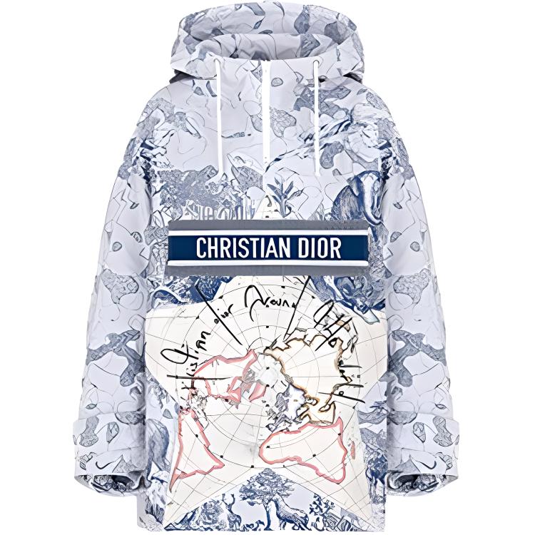 DIOR Quarterly New Products Jackets Women's Blue With White Lettering