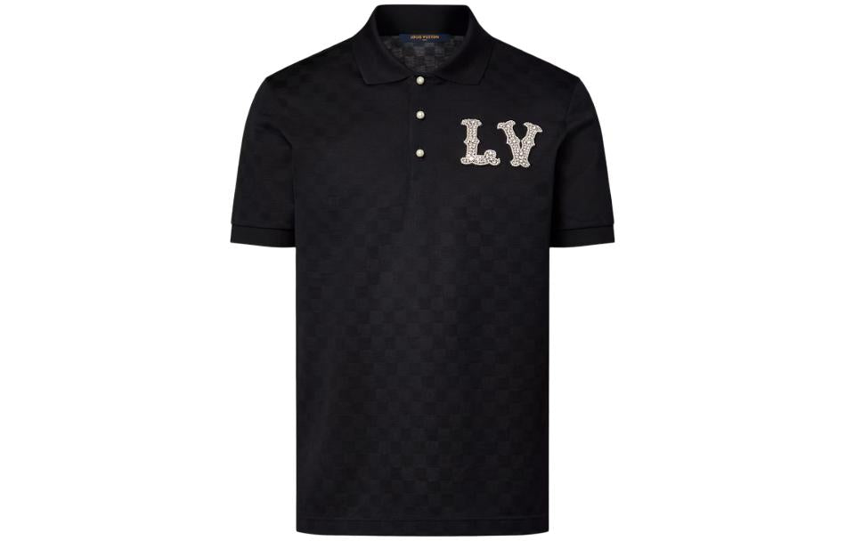 LOUIS VUITTON Cotton Pique Polo With Embroidered Lv Patch