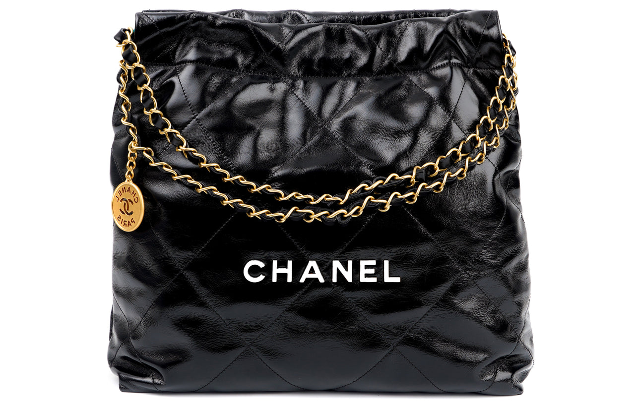 CHANEL 22Bag Calfskin Portable Crossbody Bag Shoulder Bag Women's Black