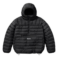 Supreme Micro Down Half Zip Hooded Pullover 'Black White' SUP-FW23-132